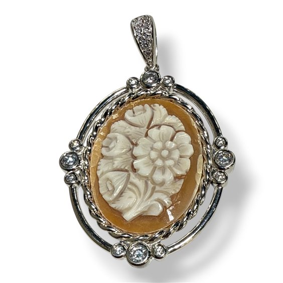 Pendant Mandile 1922 Woman Cammei  in Silver Conchiglia 2CPPC120444 - 2CPPC120444